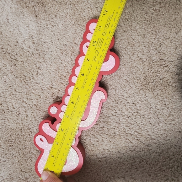 Ashland Pink Glitter Shimmer Table Top Sign Decor - Picture 7 of 10